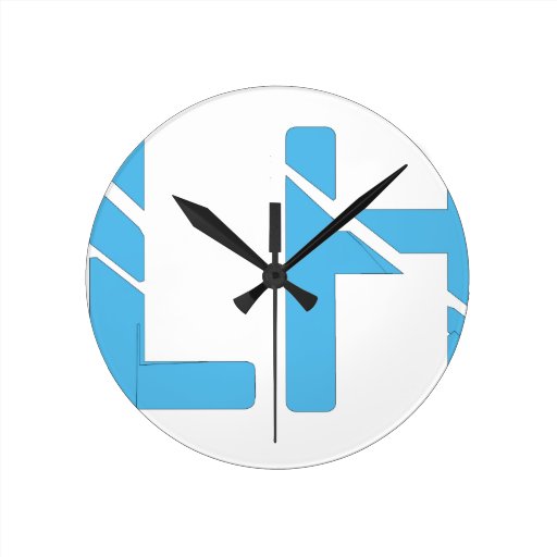 Good Luck Have Fun Round Clock Zazzle
