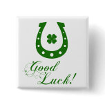 Good Luck Horseshoe Pinback Button