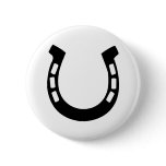 good luck horseshoe pinback buttons