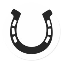 good luck horseshoe sticker