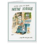 Good luck in your new home greeting card cards