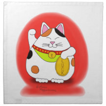 Good Luck Maneki Neko Cloth Napkin