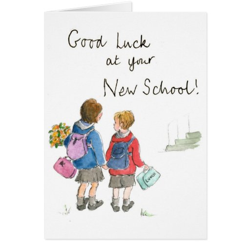 Good Luck - Starting School Greeting Card | Zazzle