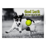 Good Luck Terrier Dog Greeting Card cards