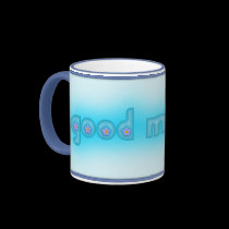 Good Morning Blue Framed mugs