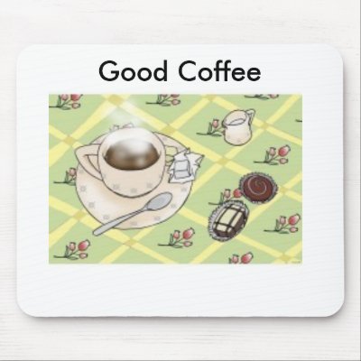 good_morning_print, Good Coffee Mouse Mat by hotwheels4521