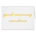 Good Morning Sunshine Card