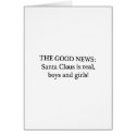 Good News and Bad News About Santa cards