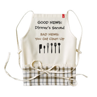 Good News, Bad News Zazzle HEART Apron