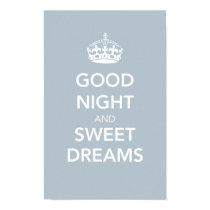 Good Night and Sweet Dreams Print - Soft Blue posters