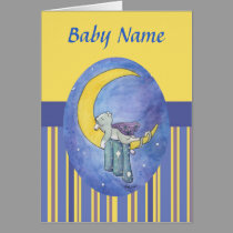 Good Night Birth Announcement cards