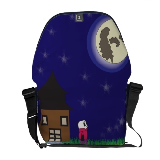 Good Night Panda Rickshaw Messenger Bag