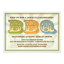 Good Old BBQ Country Style Party Invitation