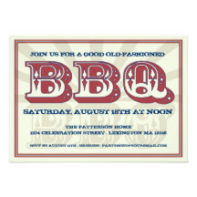 Good Old BBQ Country Style Party Invitation