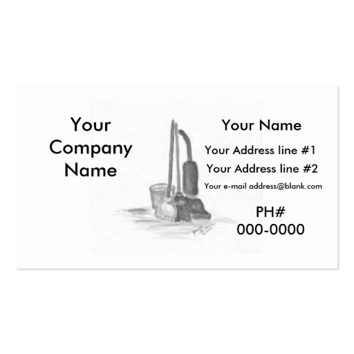 Good Ole Fashion Cleaning, Business Card template (front side)