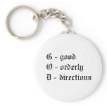 Good orderly direction key chain