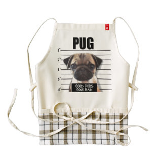 good pugs gone bad zazzle HEART apron