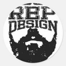 Good Rep Beard Round Sticker