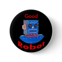 Good Robot Blue buttons by robokim Good Robot Blue buttons
