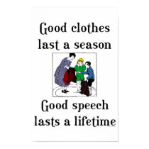 Good Speech Good Clothes School Saying Poster posters