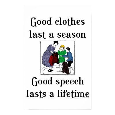 Good Speech Good Speech School Saying Poster by AngelCityArt