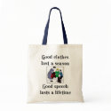 Good Speech School Saying bags by AngelCityArt Good Speech School Saying bags