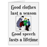 Good Speech School Saying Greeting Card