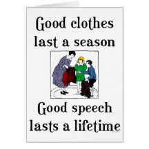 Good Speech School Saying Greeting Card