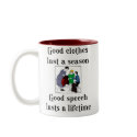 Good Speech School Saying mugs by AngelCityArt Good Speech School Saying mugs