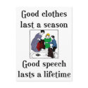 Good Speech School Saying postcards by AngelCityArt Good Speech School Saying postcards