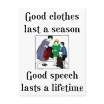 Good Speech School Saying postcards by AngelCityArt Good Speech School Saying postcards