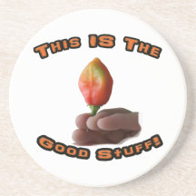 Good Stuff Habanero Flame Hot Pepper Design Drink Coasters