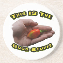 Good Stuff Habanero in Hand Hot Pepper Design Beverage Coaster