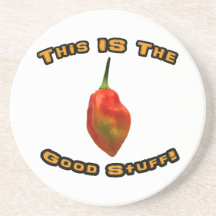 Good Stuff Single Habanero Hot Pepper Design Coasters