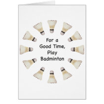 Good Time Badminton Greeting Cards