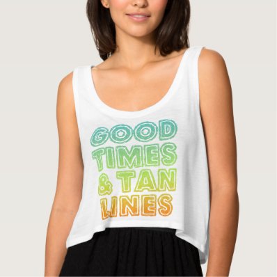 Good Times & Tan Lines Flowy Crop Tank Top