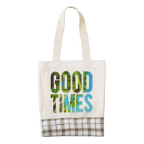good times, travel, cool, summer, beach, motivational, funny, dreams, typography, good, times, palm tree, holidays, graphic, vacation, fun, zazzle, heart, tote, bag, [[missing key: type_heartba]] med brugerdefineret grafisk design