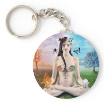 Good vs Evil- Goth Goddess Keychain