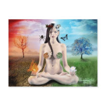 Good vs Evil- Goth Goddess Postcards