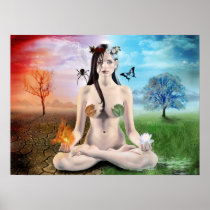 Good vs Evil- Goth Goddess Poster
