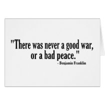 Good War Bad Peace Greeting Card
