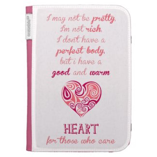 Good warm heart quote pink tribal tattoo girly kindle cover