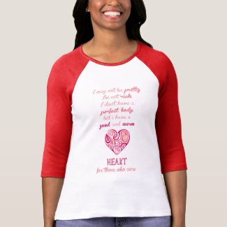 Good warm heart quote pink tribal tattoo girly t-shirt