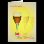 Good Wine- Valentines Day Greeting card cards