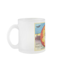 Good Wishes for Halloween, Owl, Witch, Cat, Bat Mugs