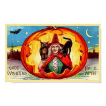 Good Wishes for Halloween, Owl, Witch, Cat, Bat posters