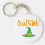 Good Witch! Green Hat Halloween Design Key Chains
