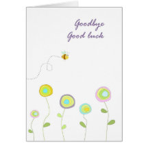 Goodbye good luck card