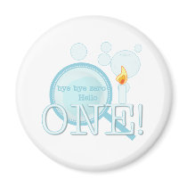 Goodbye Zero Hello One Birthday magnets by kids_birthdays Goodbye Zero Hello One Birthday magnets