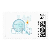 Goodbye Zero Hello One Birthday Postage Stamps